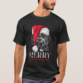 Funny Santa Doodle Merry Christmas Dog Mum Gift Pr T-Shirt