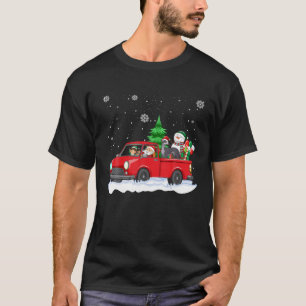Funny Santa Driving Christmas Car Greyhound Santa  T-Shirt