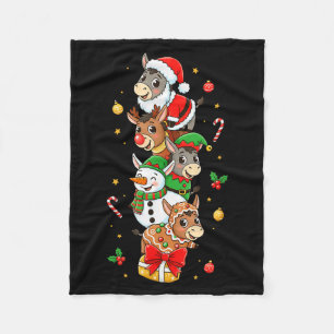 Funny Santa Elf Snowman Christmas Womens Mens Kids Fleece Blanket