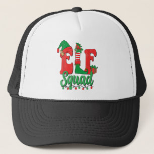 Funny Santa Elf Squad Christmas Family Matching Pa Trucker Hat