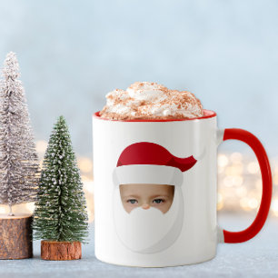 Funny Santa Face Christmas Mug
