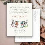 Funny Santa Fills Stockings With Lottery Christmas Holiday Postcard<br><div class="desc">If you need any further customisation please feel free to message me on yellowfebstudio@gmail.com.</div>
