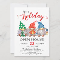 Funny Santa Gnomes Christmas Holiday Open House