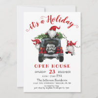 Funny Santa Gnomes Christmas Holiday Open House