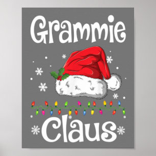 Funny Santa Grammie Claus Christmas Matching Famil Poster