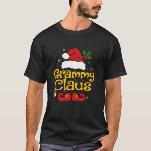Funny Santa Grammy Claus Christmas Matching Family T-Shirt