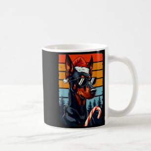 Funny Santa Hat Christmas Dobie Doberman Nscher  Coffee Mug