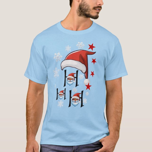 Funny Santa Hat Ho Ho Ho Christmas 2026 Graphic T-Shirt (Front)