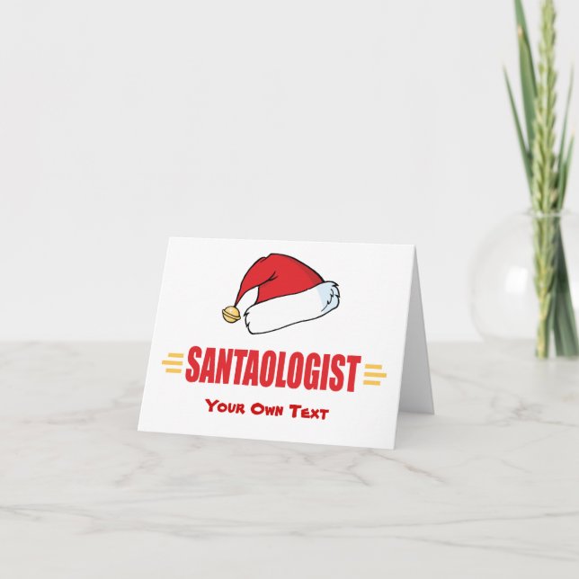 Funny Santa Hat Holiday Card (Front)
