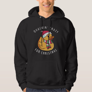 Funny Santa Hat Rubber Duck Christmas Pun Hoodie