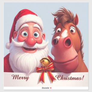 🎅 Funny Santa & Horse Holiday Cheer ❄️