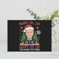 Funny Santa Joe Biden Merry Uh Uh Christmas Ugly