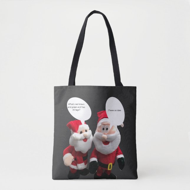 Funny Santa Joke Tote Bag (Front)