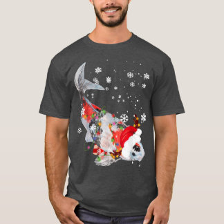 Funny Santa Koi Animal Christmas Lights Lover Chri T-Shirt