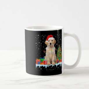 Funny Santa Labrador Dog Christmas Lights Xmas Paj Coffee Mug