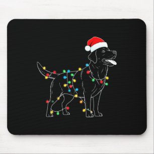 Funny Santa Labrador Retriever Christmas Lights Do Mouse Pad