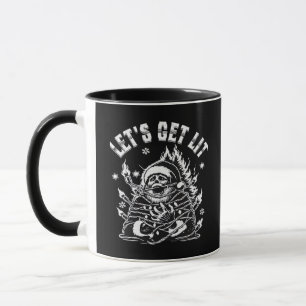 Funny Santa Let's Get Lit Classic Mug
