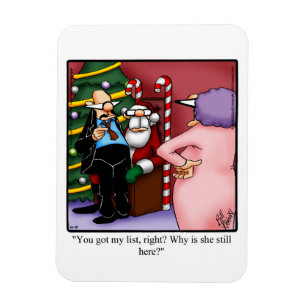 Funny Santa List Humour Magnet Gift