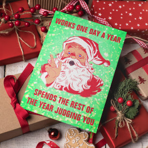 Funny Santa meme Holiday Card