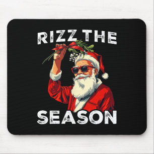 Funny Santa Meme Rizz The Season Joke Mens Christm Mouse Pad
