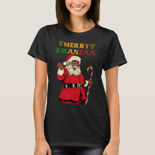 Funny Santa Merry Kwanzaa African American Holiday T-Shirt