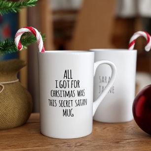 Funny Santa Misspelled Christmas Personalised Bone China Mug