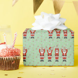 Funny Santa Ohio Buckeye State Santa Ohio Xmas Wrapping Paper