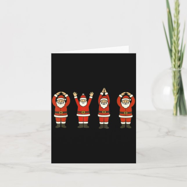 Funny Santa Ohio Midwestern Party O-h-i-o Christma Card (Front)