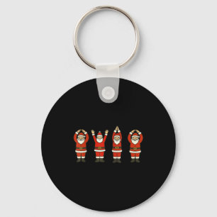 Funny Santa Ohio Midwestern Party O-h-i-o Christma Key Ring