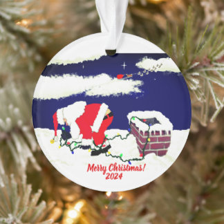 Funny Santa Ornament