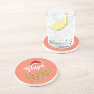 Funny Santa Papa Claus Christmas Matching Family Coaster