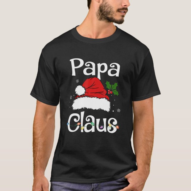 Funny Santa Papa Claus Christmas Matching Family T-Shirt (Front)