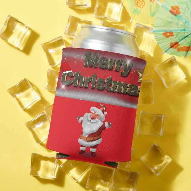 Funny Santa  Party Gift Can Cooler (In Situ Summer)