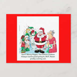 Funny Santa picture Holiday Postcard