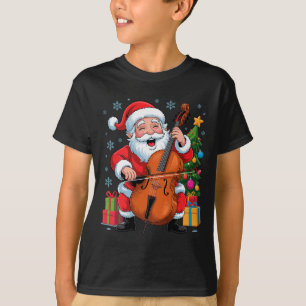 Funny Santa Playing Cello Holiday Chrismas Xmas Pa T-Shirt