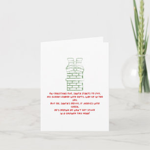 Funny Santa Poem Cute Christmas  Card