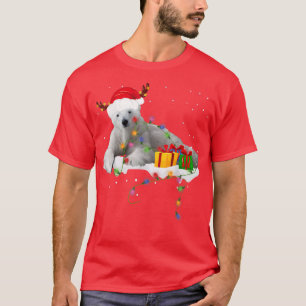 Funny Santa Polar Bear Christmas Lights Lover Chri T-Shirt