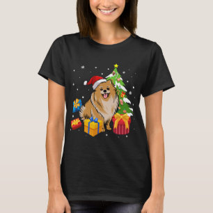 Funny Santa Pomeranian Dog Christmas Gifts Xmas Ma T-Shirt