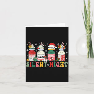 Funny Santa Profol Silent Night Icu Nurses Merry C Card