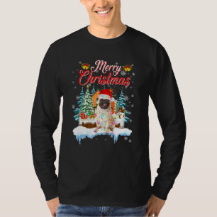 Funny Santa Pug Dog Merry Christmas Men Women Kids T-Shirt