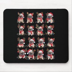 Funny Santa Pugs Christmas Xmas For Women Men Mouse Pad