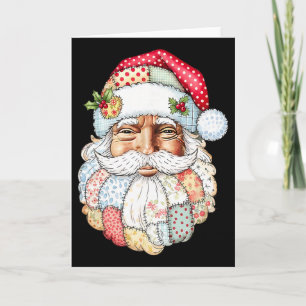 Funny Santa Quilt Christmas Graphic For Men Women  Card