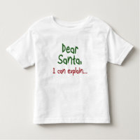Funny Santa quote Toddler Christmas kids clothing