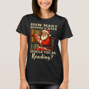 Funny Santa Reading 67 Meme Tee Christmas Teacher 