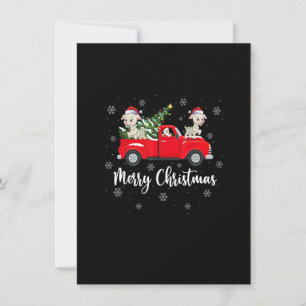 Funny Santa Riding Christmas Tree Truck Goat Chris Invitation