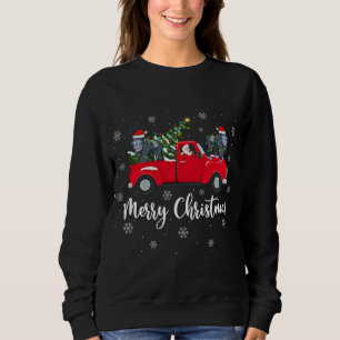 Funny Santa Riding Christmas Tree Truck Gorilla Ch Sweatshirt