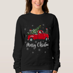 Funny Santa Riding Christmas Tree Truck Manatee Ch Sweatshirt
