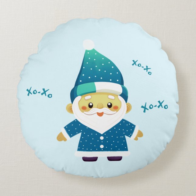 Funny Santa Round Cushion (Front)