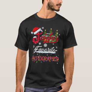 Funny Santa s Favourite Photographer Ugly Christma T-Shirt