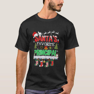 Funny Santa s Favourite Principal Christmas Santa T-Shirt
